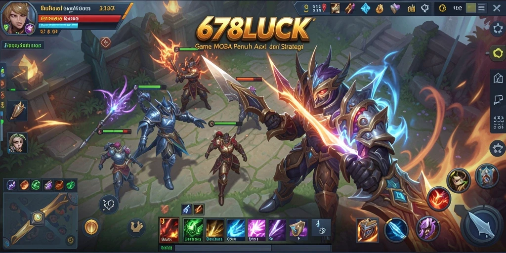 Tangkapan layar gameplay <strong>678LUCK</strong> menampilkan pertarungan seru antara dua tim.