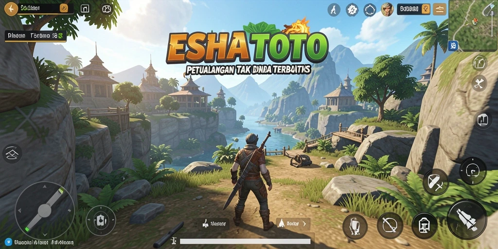 Menampilkan gameplay ESHATOTO yang menakjubkan dalam dunia terbuka.
