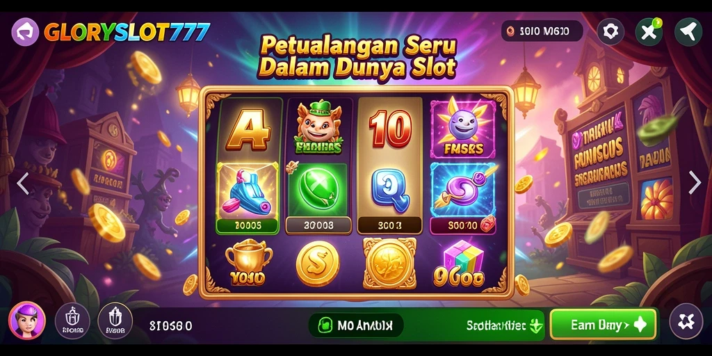 Tampilan menarik dari gameplay petualangan dalam GLORYSLOT777.