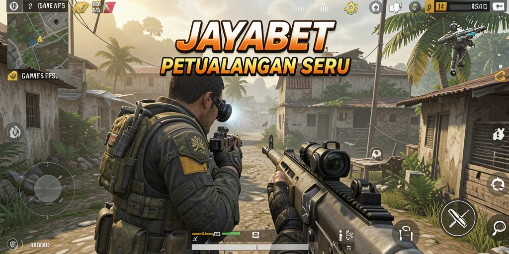 Screenshot JAYABET menampilkan aksi seru gameplay FPS.