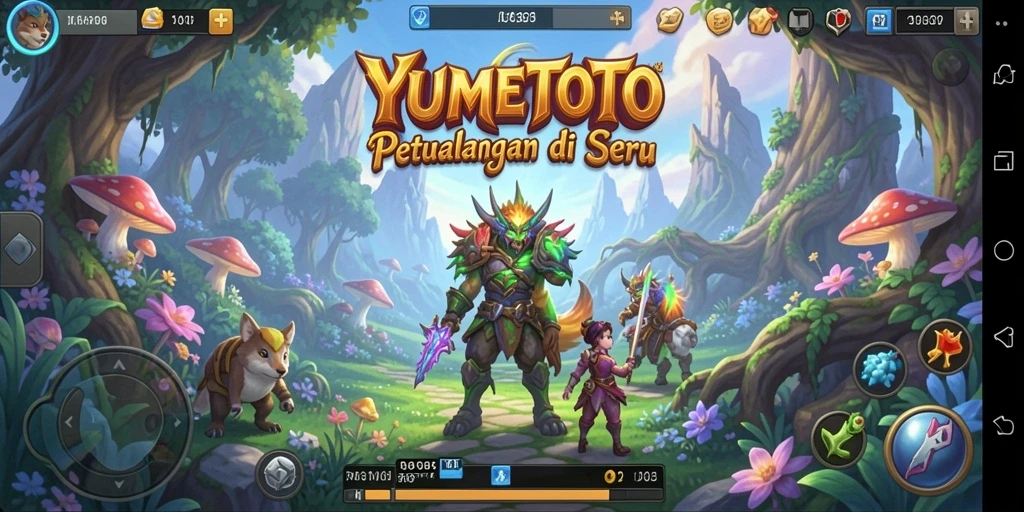 Gambaran menakjubkan dari gameplay dalam YUMETOTO.